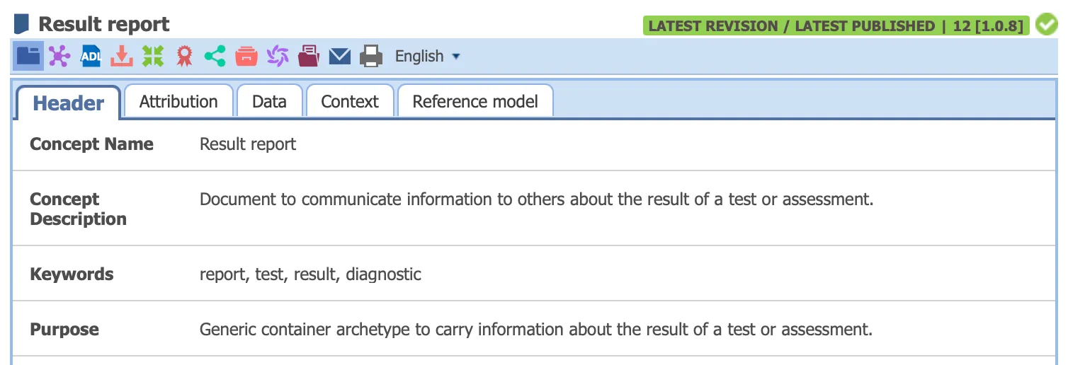 Header of report-result.v1