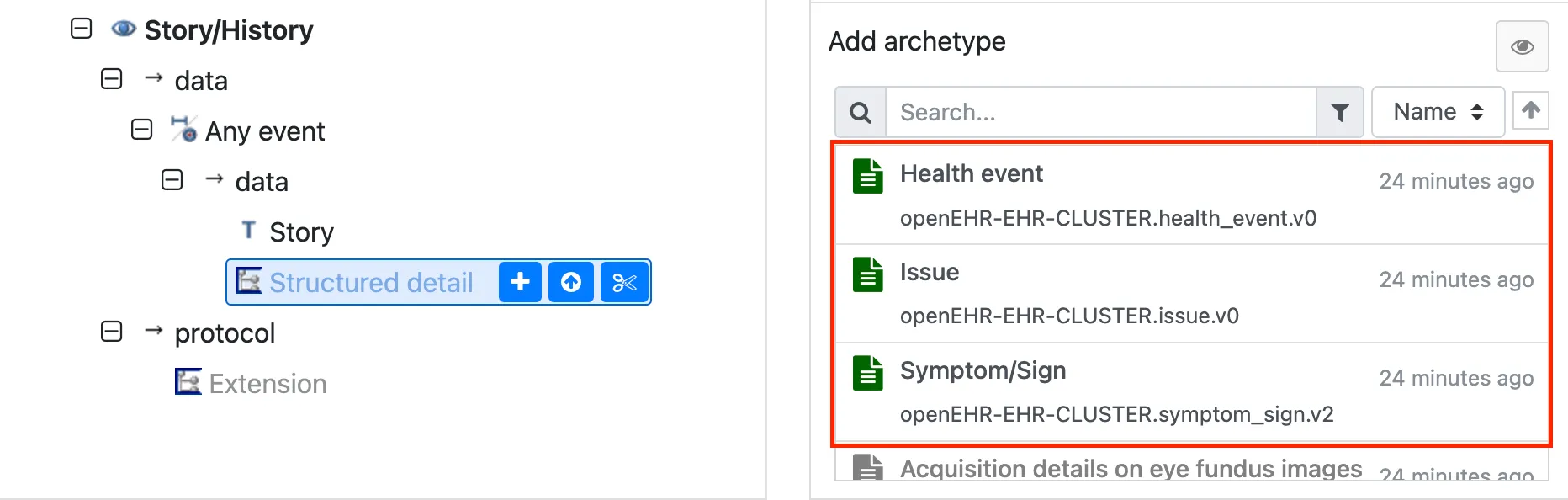 Story/History archetype with recommended CLUSTERs