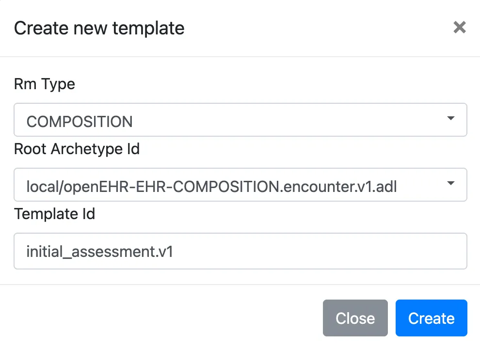 Creating a template with root archetype as Encounter