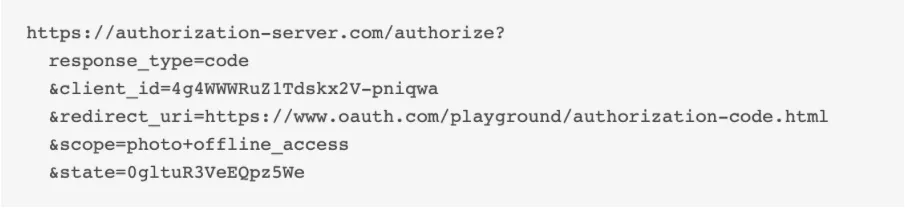 sample authorization code