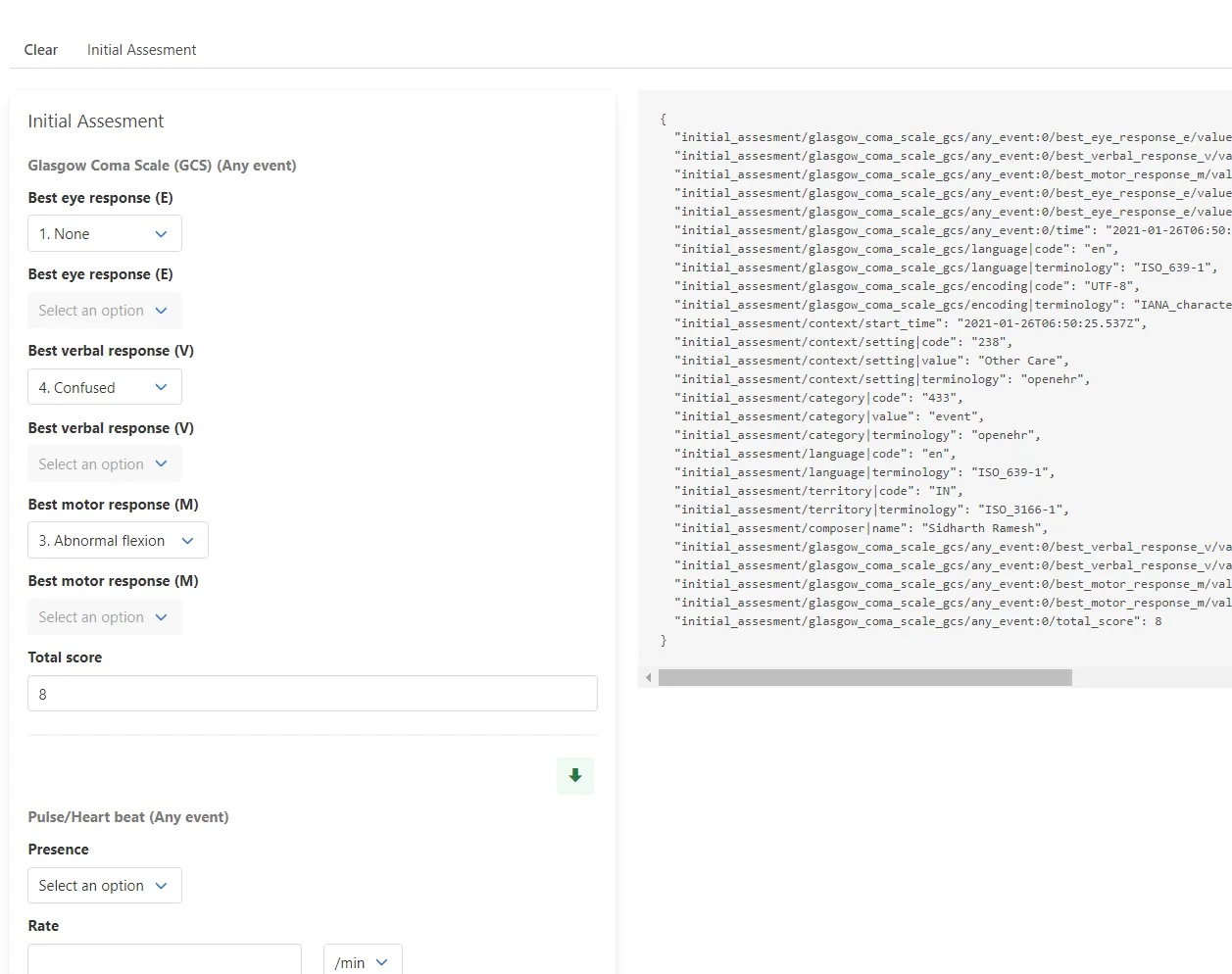 Medblocks ui autogenerated form
