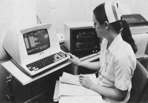 Nurse at a terminal