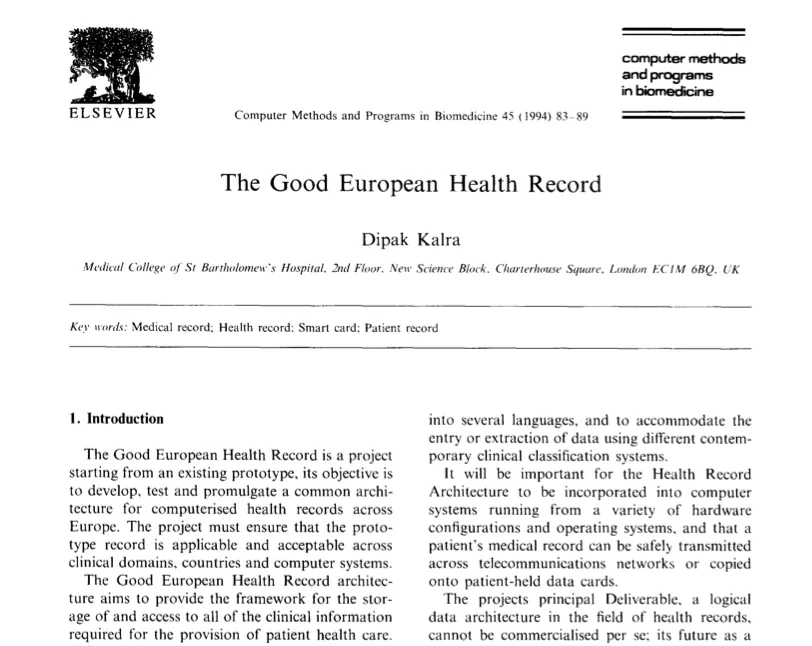 The good european health record
