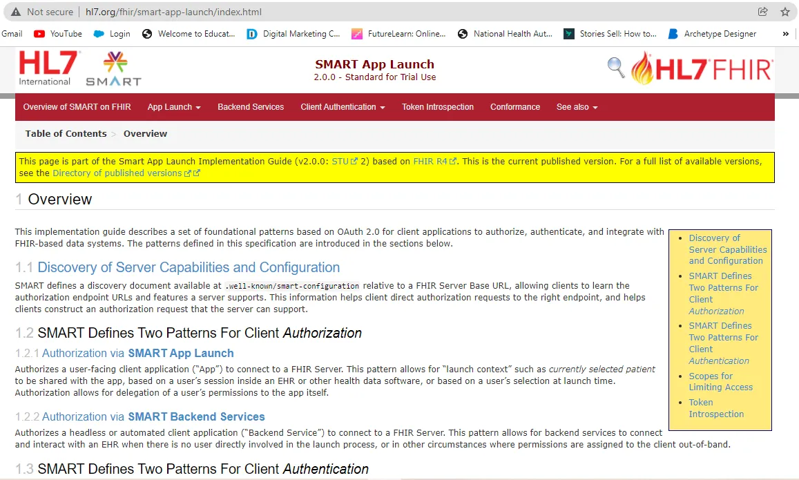 HL7 SMART overview