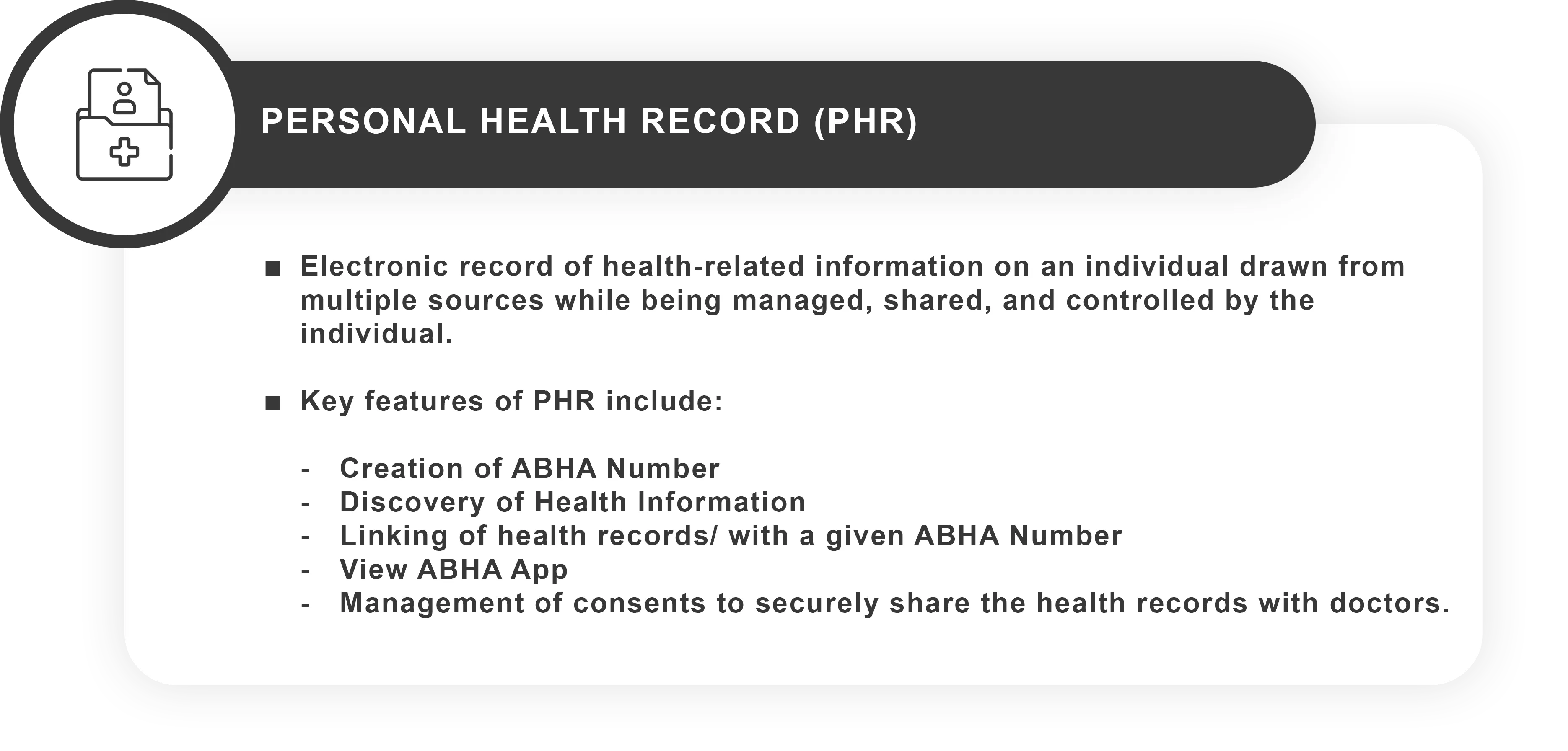 Personal health record