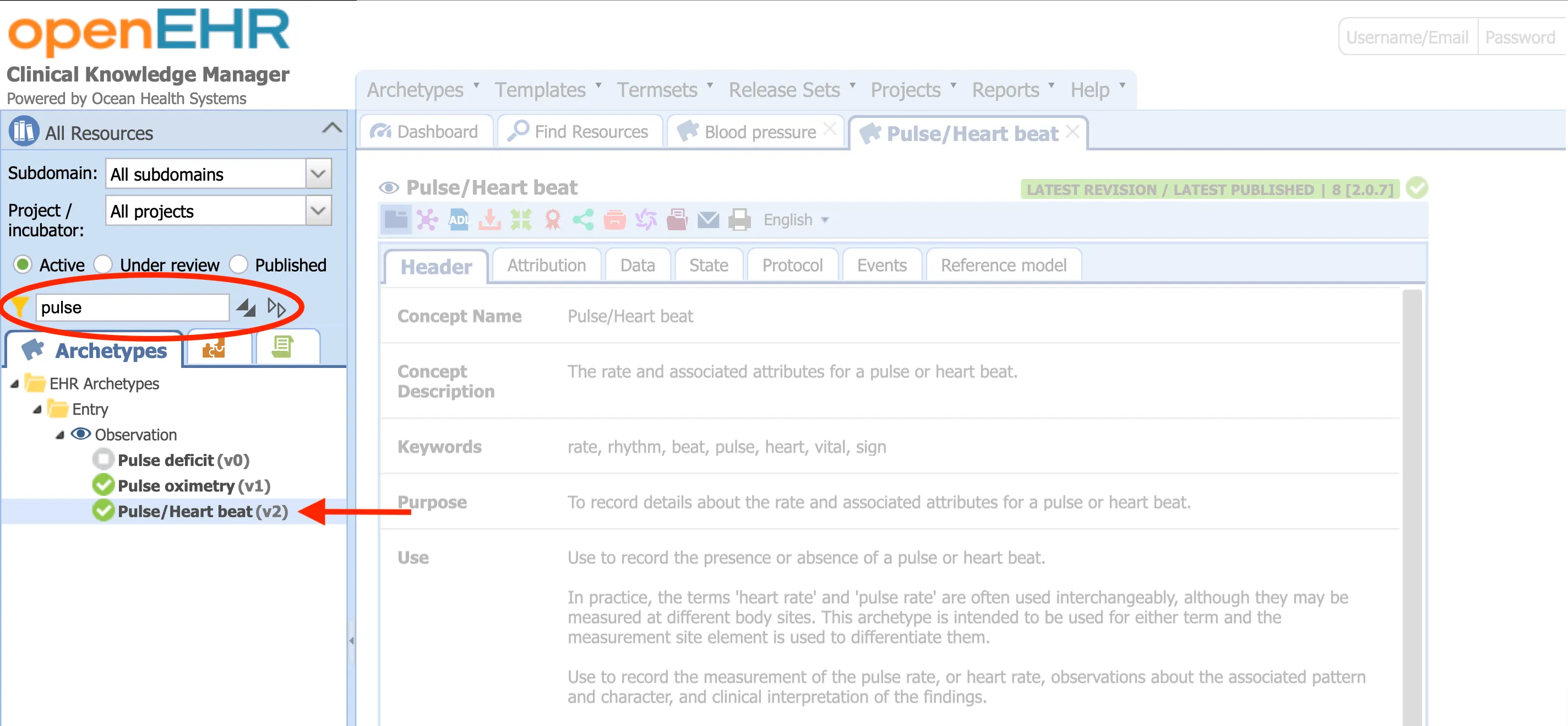 Pulse/Heart beat archetype