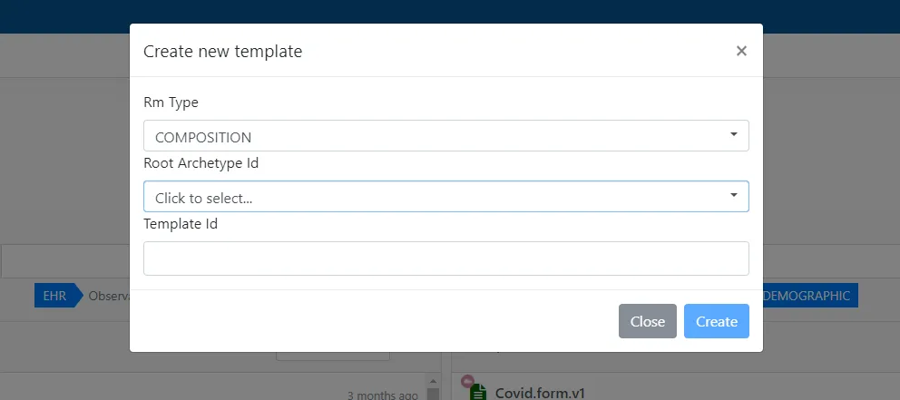 Creating a new template