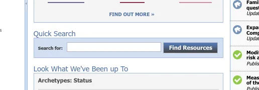 Quick Search Widget on CKM Dashboard