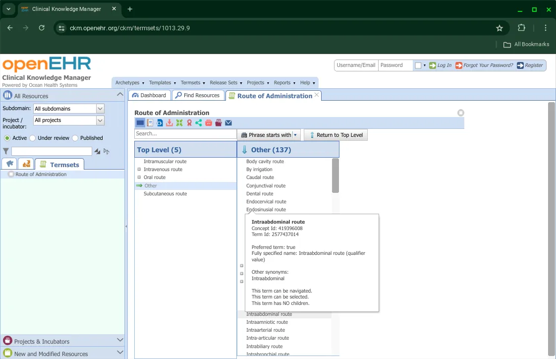 Simple View for Termsets